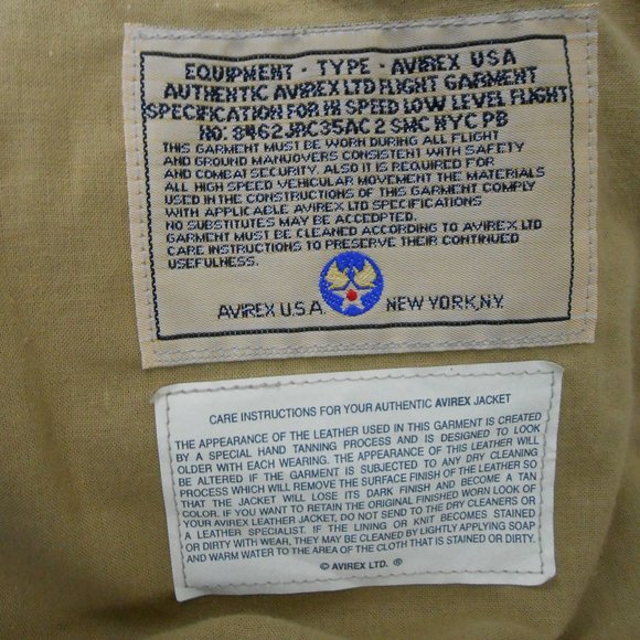 Avirex U.S. NAVY AERONAUTICS 7823 Leather jacket